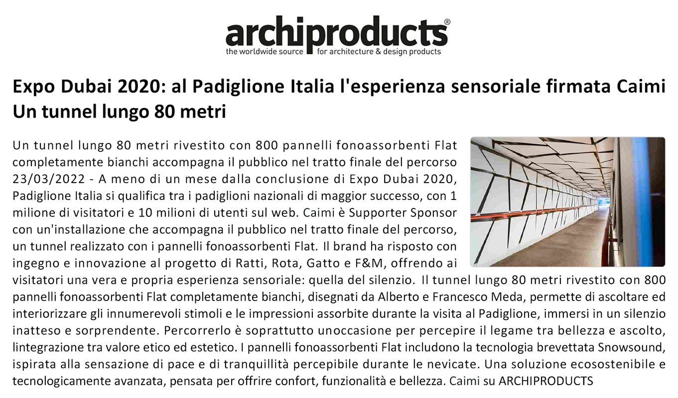 ARCHIPRODUCTS, Marzo, redazionale